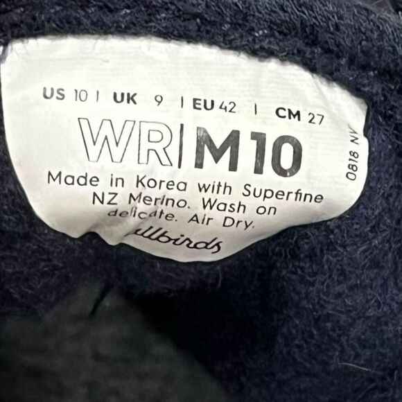 Allbirds Wool Runners Sneakers Blue Lace Up Men’s Size 10 Running Shoes - Picture 9 of 9